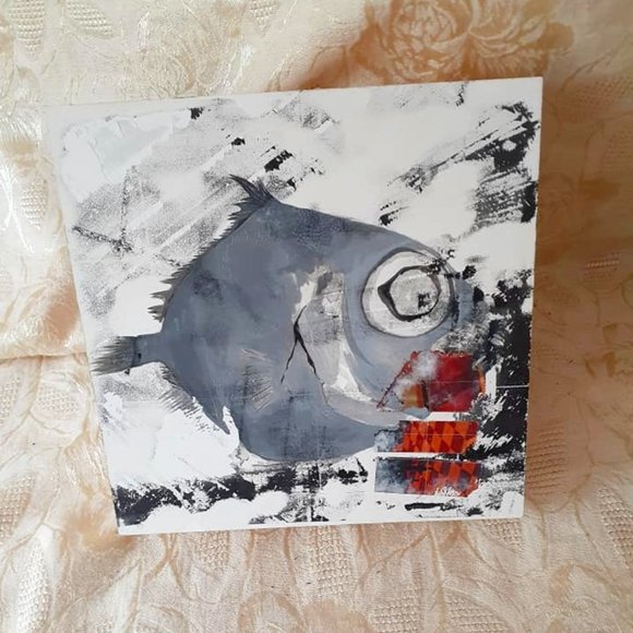 *Original Artwork Fish Abstract - Picture 1 of 5